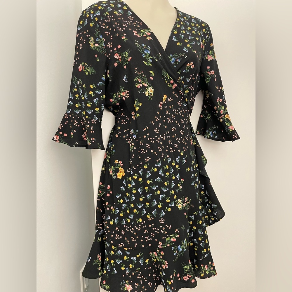 Floral wrap dress